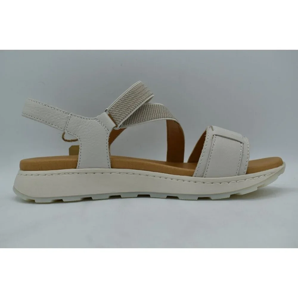 Born Womens Size 11‎ Mady White Combo Leather Strappy Open Toe Sandals Shoes